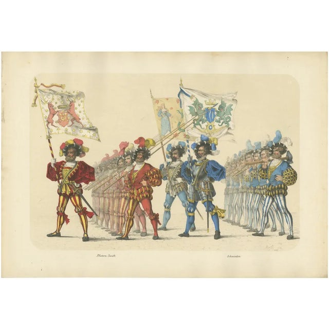 The Butchers and Blacksmiths Guilds: A Parade of Swiss Craftsmanship, 1855, Print For Sale