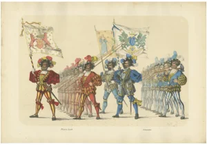 The Butchers and Blacksmiths Guilds: A Parade of Swiss Craftsmanship, 1855, Print