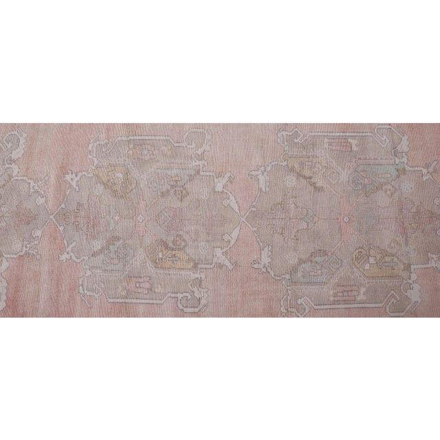 1960s Vintage Turkish Oushak Extra Long and Wide Runner - Stair Tread For Sale In Philadelphia - Image 6 of 13
