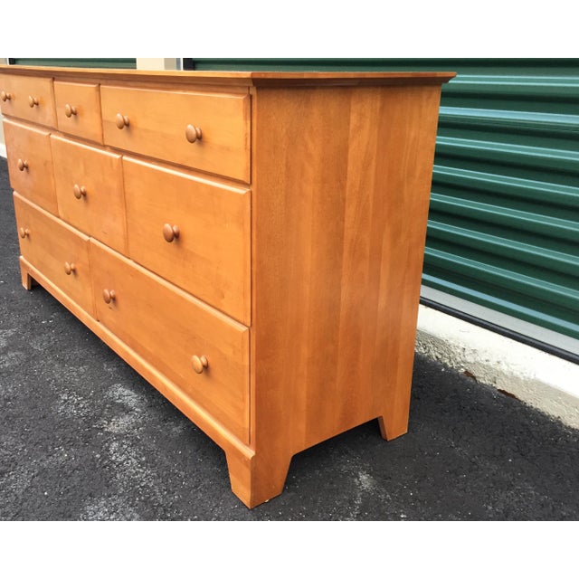 Solid Maple Moosehead Long Dresser & Mirror Chairish