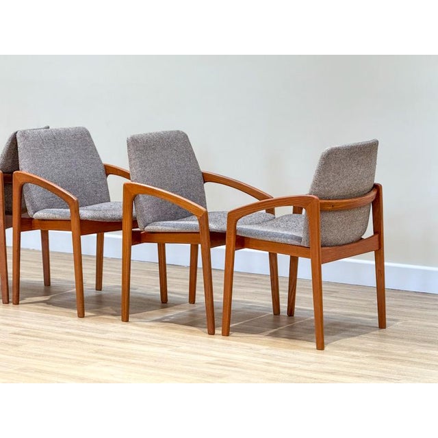 Brown Danish Knife Chairs from K.S, 1960s, Set of 6 For Sale - Image 8 of 13