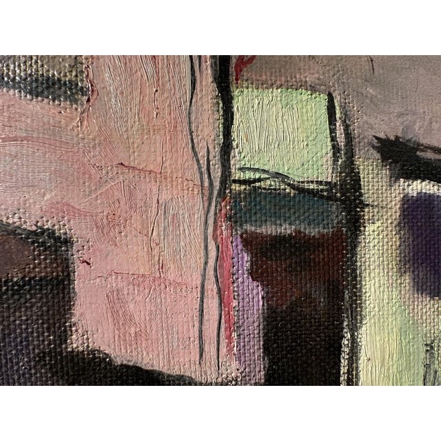 Mid-Century Modern Mid-Century Modern Abstract Oil Painting, Signed, C. 1960 For Sale - Image 3 of 6