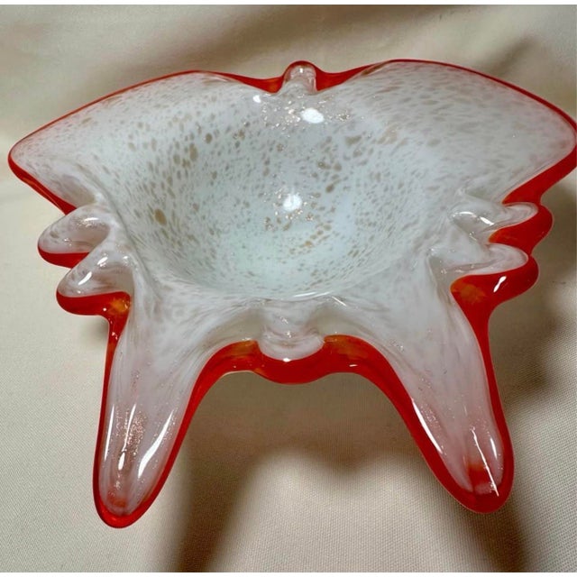 A rare opportunity to own a perfectly matched pair of mid-century Murano glass centerpiece bowls by the legendary Fratelli...