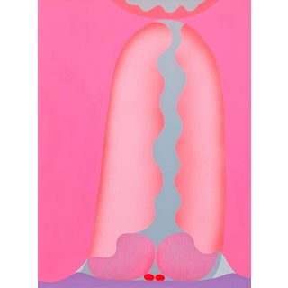 Alika Herreshoff "Bess Nest" Contemporary Colorful Pink and Purple Abstract Painting, 2015 For Sale