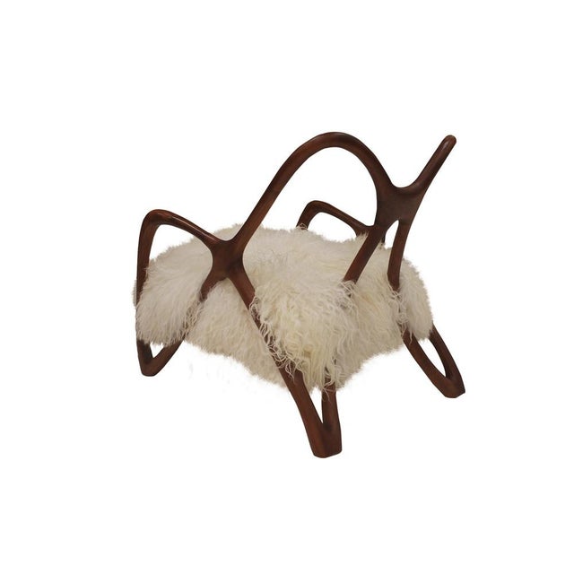 Set of Sculptural Wooden Armchairs, Italy For Sale - Image 6 of 13