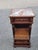 19th Century French Antique Walnut Marble Top Bedside Cabinet Nightstand For Sale - Image 11 of 18