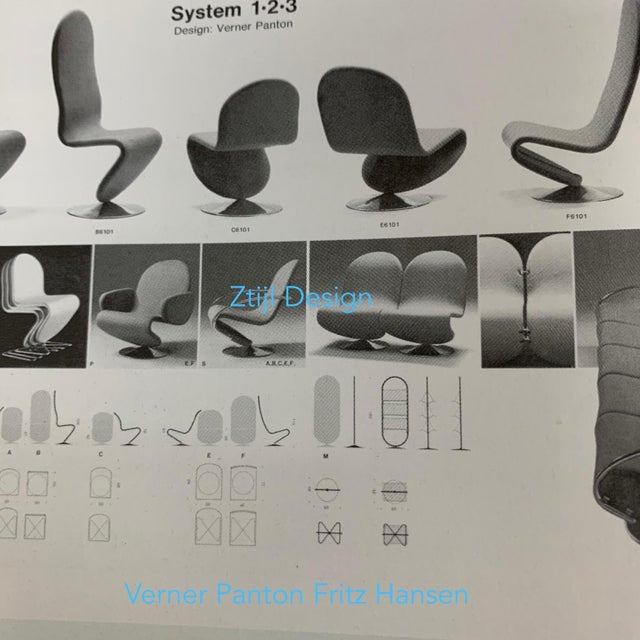 Yellow 123 Chair by Verner Panton for Fritz Hansen, 1970s For Sale - Image 10 of 11