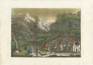 Ferrario, The French Troops on Ombai Island, 1831, Print on Paper