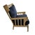 Wingback Navy Velvet Arm Chair For Sale - Image 4 of 7