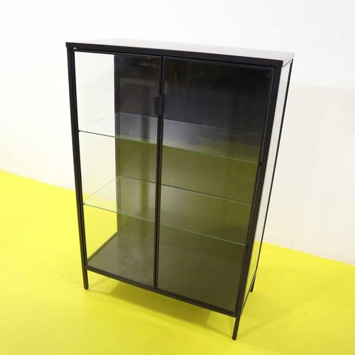 Rudsta Display Cabinet in Anthracite Metal and Glass from Ikea For Sale - Image 10 of 10