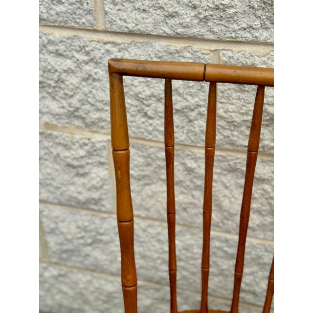 Wood Set of 6 Windsor Style Spindle Back Dining Chairs, Warm Honey Tone For Sale - Image 7 of 12