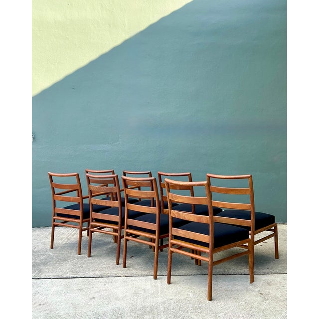 T. H. Robsjohn Gibbings for Widdicomb Dining Chairs - Set of 8 For Sale - Image 9 of 12