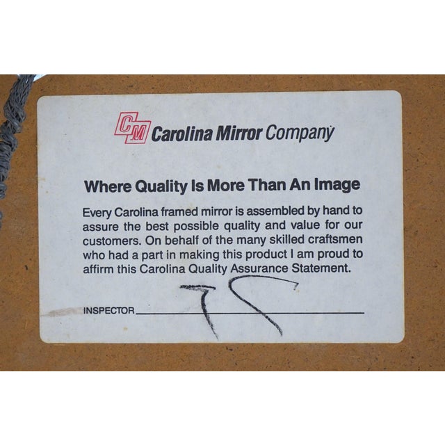 Carolina Mirror Company Silver & Gold Finish Mirror For Sale - Image 9 of 9