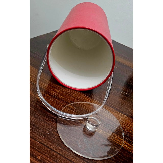 Red 1960s Morgan Design Bucket Brigade 15" Tall Ice Bucket For Sale - Image 8 of 18