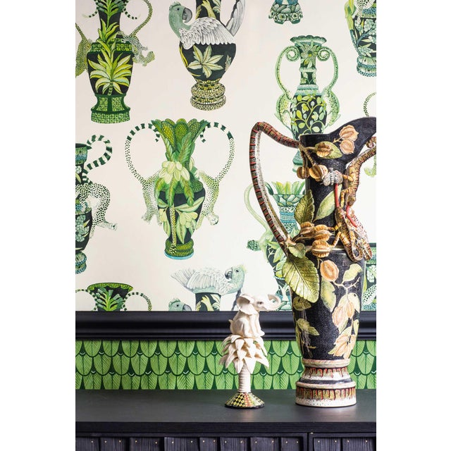Cole & Son Khulu Vases Classic Wallpaper Sample Chairish