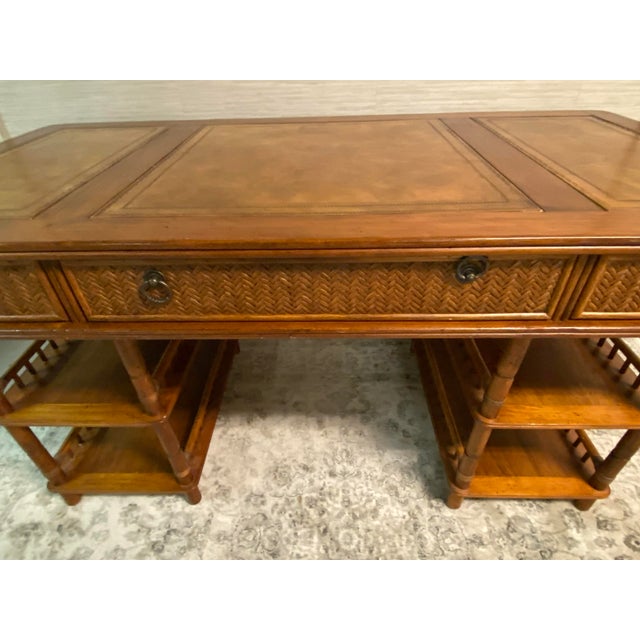 Tommy Bahama British Colonial Bamboo and Rattan Desk Chairish