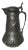 Antique Art Nouveau Pewter Lidded Pitcher 1905 For Sale