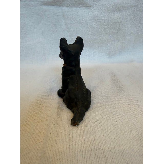 1920s 1920s Cast Iron Terrier Hubley With Faded Red Collar For Sale - Image 5 of 12