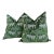 Schumacher Woodland Leopard in Emerald 22" Down-Filled Pillows - a Pair For Sale