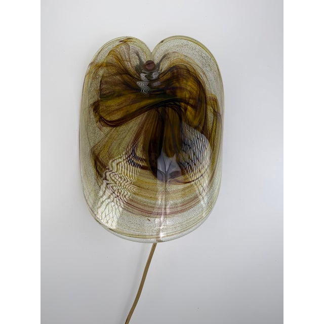 Vintage Glass Wall Lamp by Per Lütken for Holmegaard, Denmark, 1970s For Sale - Image 9 of 9