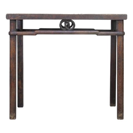 Antique Chinese Double-Ring Motif Side Table For Sale