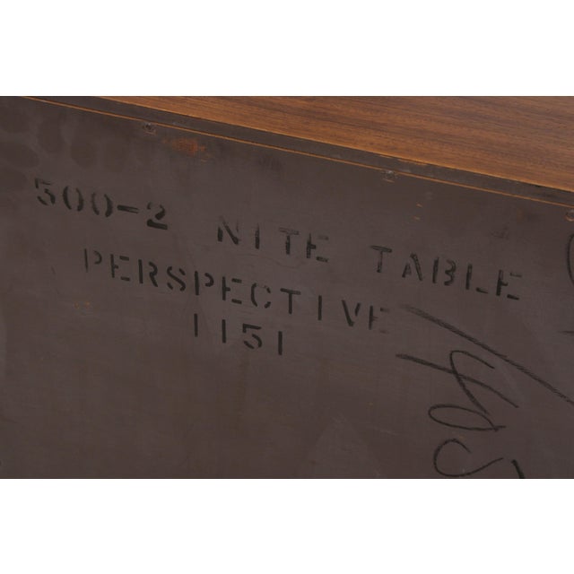 Pair of Drexel Perspective Walnut Nightstands For Sale - Image 16 of 16