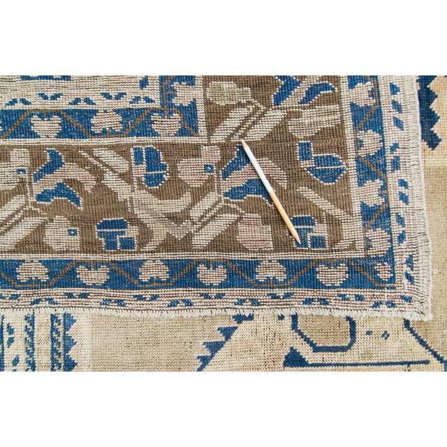 House of Séance - 1920s Antique Oushak Medallion Hand-Knotted Rug - 7’6” X 13’4” For Sale - Image 10 of 10