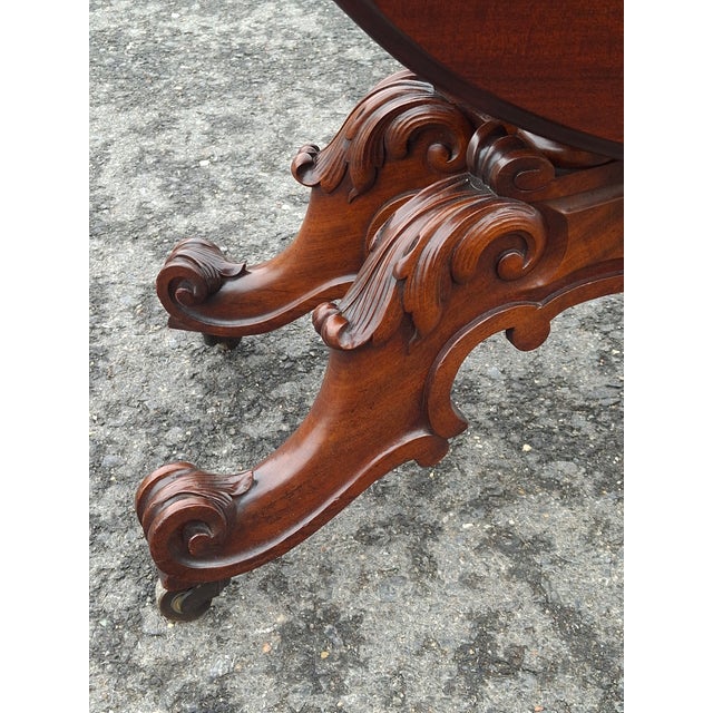 Refinished William IV Figured Mahogany Sutherland Center Table/Breakfast Table, C. 1830s For Sale - Image 14 of 14