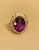 Metal 10 Carat Checker Board Amethyst Cocktail Ring in 14 Karat Yellow Gold For Sale - Image 7 of 18
