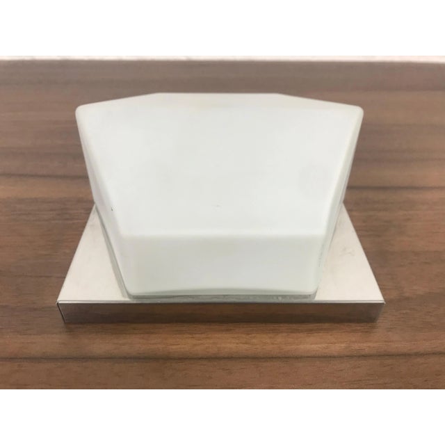 1970s 1970s Mid-Century Opaline Glass Wall Lamp by Limburg, Germany For Sale - Image 5 of 9