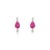 Contemporary Timeless 14k Gold Huggie Hoop Earrings With 1.03Ct Pear Cut Ruby & Diamond- 2 Pieces For Sale - Image 3 of 12