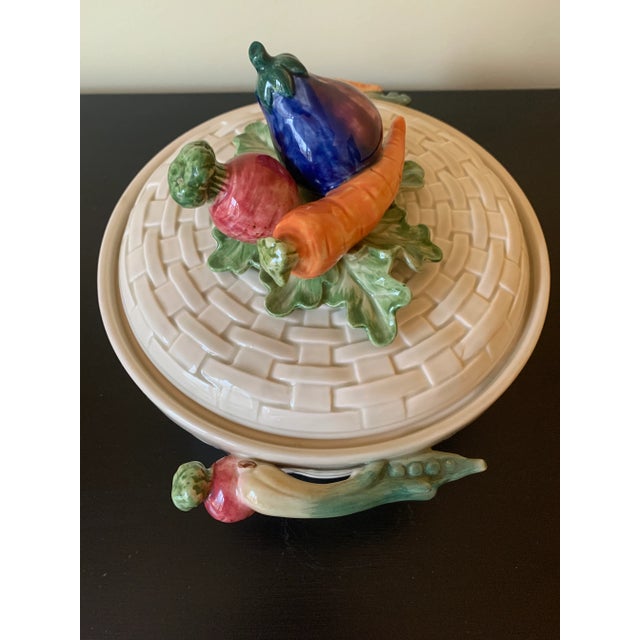 Vintage Fitz & Floyd Trompe L’Oeil Basket Casserole Dish For Sale - Image 10 of 13