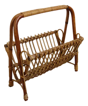 Rattan Magazine Rack, 1960s