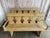 Wood Rustic Hand-Carved Oak Benches, Pair, Folk Art / Spanish Colonial Style For Sale - Image 7 of 17