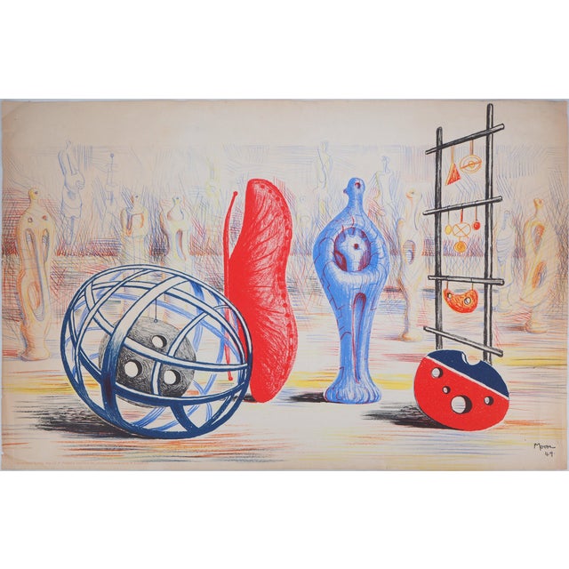 Henry Moore, Sculptural Objects, 1949, Lithograph For Sale