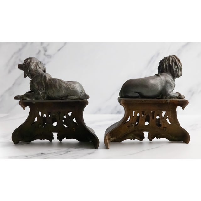 19th Century French Cast-Iron and Bronze Andirons - A Pair For Sale - Image 4 of 7