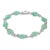 18.8 Ct Carved Raw Emerald Bracelet in 18k White Gold With Diamonds For Sale