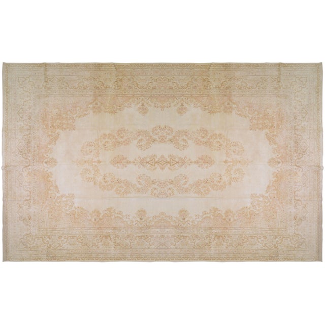 1950s Vintage Turkish Anatolian Professional Hand Knotted Wool Rug, 11'6x22'4 For Sale - Image 5 of 5