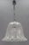 Vintage Bell Shaped Ice Glass and Chrome Pendant Lamp from Hustadt Leuchten For Sale - Image 17 of 17