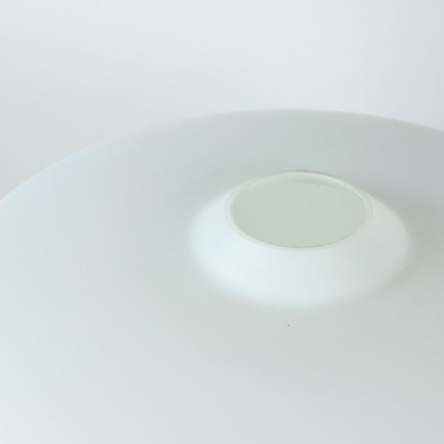 Mid-Century Modern Large White Opaline Glass Shield from Napako, Former Czechoslovakia, 1960s For Sale - Image 3 of 5
