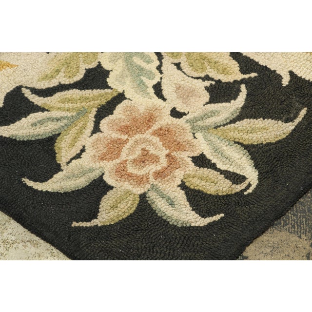 Traditional Oversized Vintage Hooked Floral Wool Runner by Rug & Kilim, 1950-1959 For Sale - Image 3 of 9