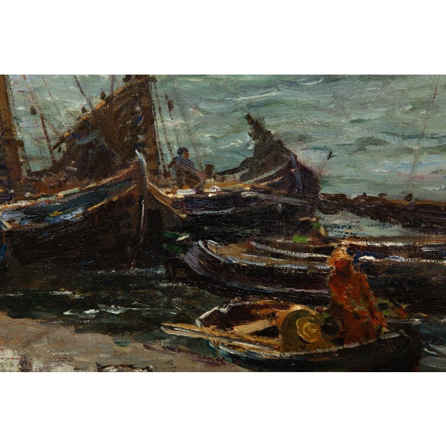 “Dutch Herring Fleet” Dockside Barbizon Painting by Robert Weir Allan r.s.A For Sale - Image 18 of 18