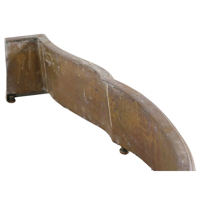 Exceptional Antique 19th Century Brass Fireplace Fender For Sale - Image 4 of 11