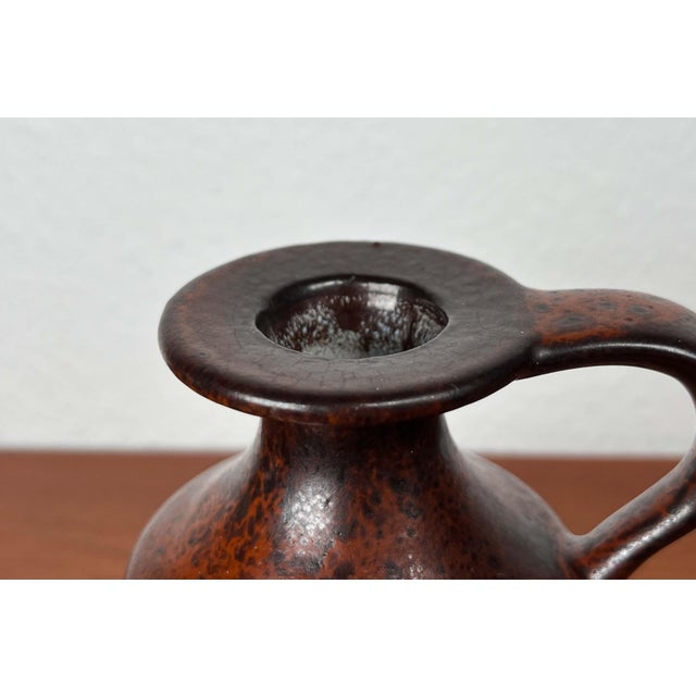 Mid-Century Modern German Pottery Fat Lava Vase from Ceramano, 1960s For Sale - Image 5 of 18