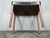 Mid-Century Danish Modern Wood and Black Leather Stool, 1960s For Sale - Image 11 of 12
