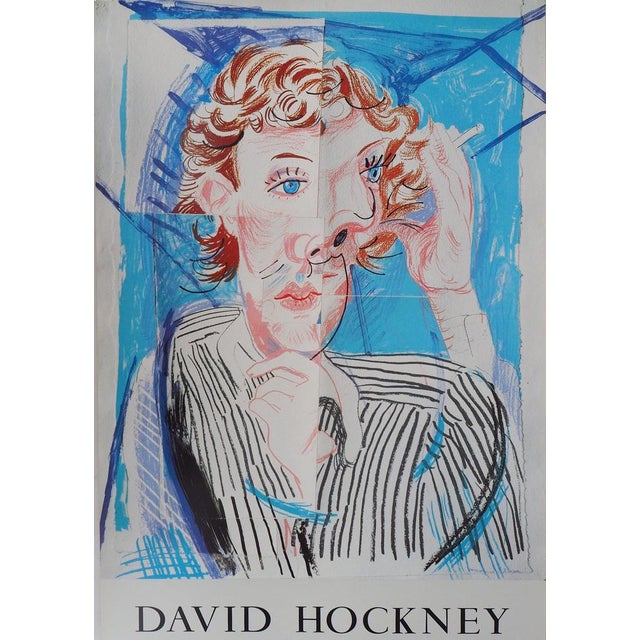 David Hockney (1937) Cubist Portrait: Vogue Original color poster On poster paper, 50 x 83 cm (approx. 20 x 33 inches)...