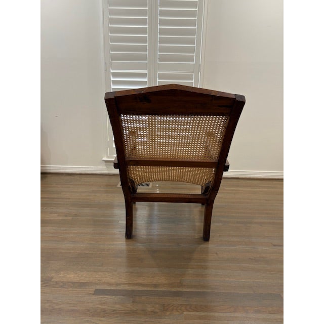English 1990s British Colonial Plantation Chair For Sale - Image 3 of 8