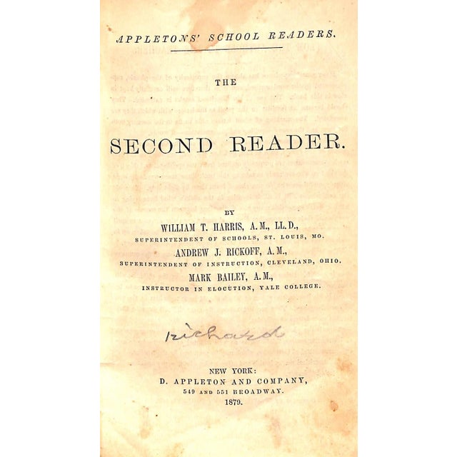Traditional "Second Reader" Book 1879 Harris, William T. For Sale - Image 3 of 11