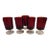Early 20th Century J. G. Durand French Ruby Wine Glasses - Set of 5 For Sale