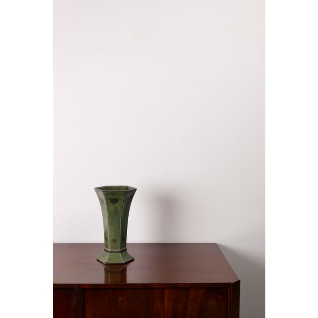 Large Art Deco Ceramic Vase by Arabia Finland, 1940s For Sale - Image 3 of 14